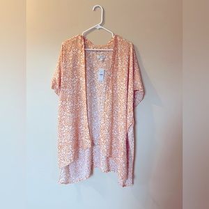 Loft summer cover up- orange. Size: xs